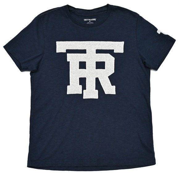 True Religion University of TR Short Sleeve Applique Graphic T-Shirt Large Adult - Picture 2 of 11